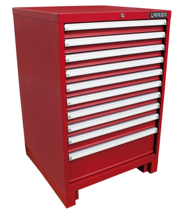 Urrea Caja de Herramientas X28F10, 10 Compartimentos, Rojo