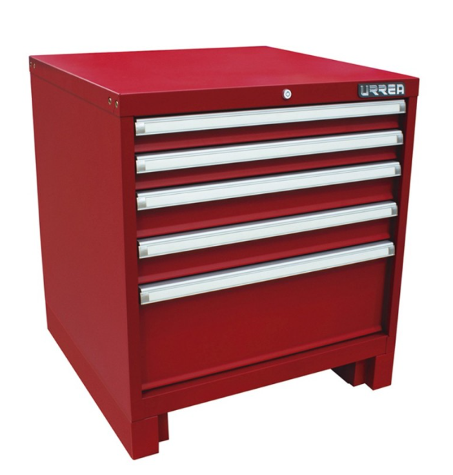 Urrea Caja de Herramientas X28F5, 5 Compartimentos, Rojo