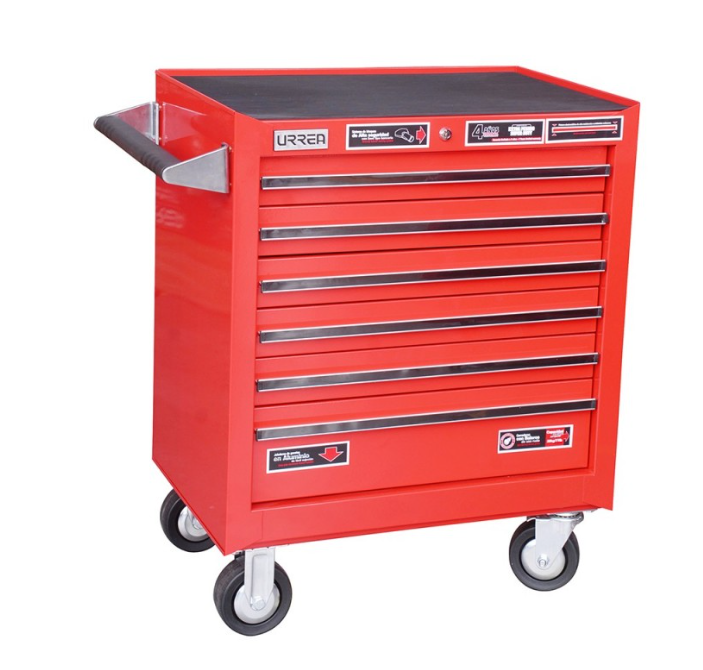 Urrea Gabinete Móvil X27M6, 27", 6 Gavetas, Rojo