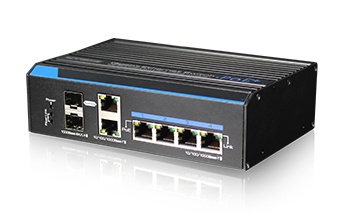 Switch Industrial Utepo Gigabit Ethernet UTP7204GE-HPOE, 4 Puertos PoE 10/100/1000Mbps + 2 Puertos SFP, 17.5 Gbit/s, 8000 Entradas -  No Administrable