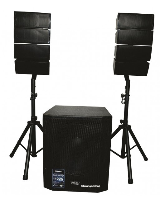 Vamav Bocinas Tipo Torre con Subwoofer BIGSU HYPER, Bluetooth, Alámbrico, 3 Canales, 550W RMS, USB, Negro