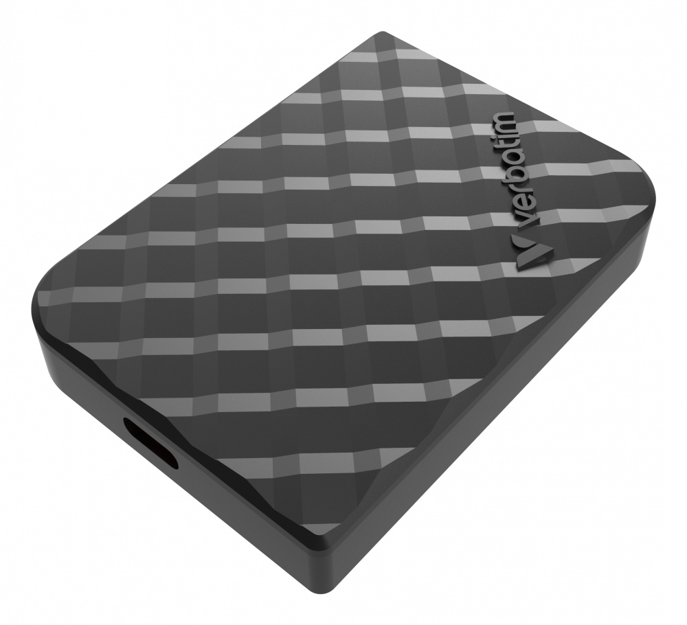 Disco Duro Externo Verbatim Mini DIamond 512GB, USB-C 3.1, Negro, para Mac/PC