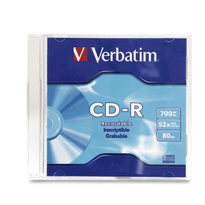 Verbatim Disco Virgen para CD, CD-R, 52x, 1 Disco (94776)