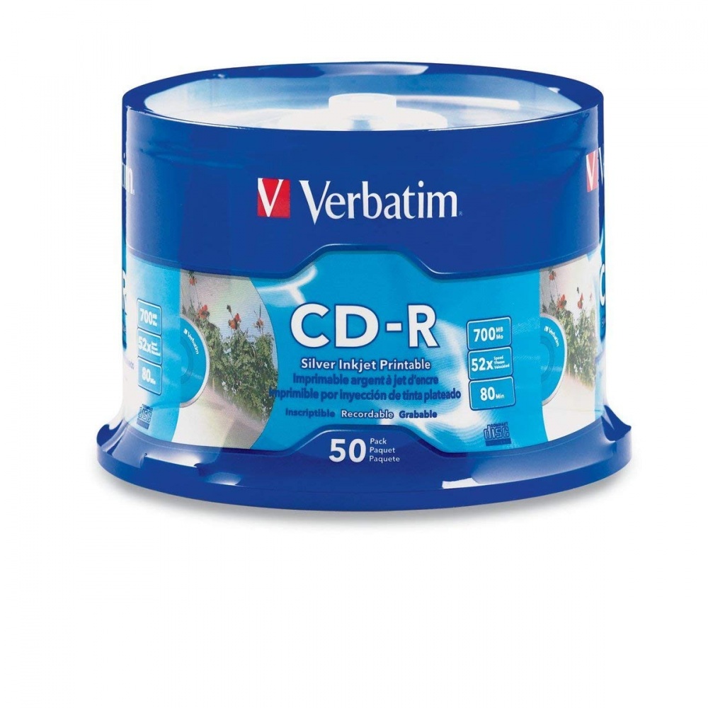 Verbatim Disco Virgen para CD, CD-R, 52x, 700MB, 50 Piezas