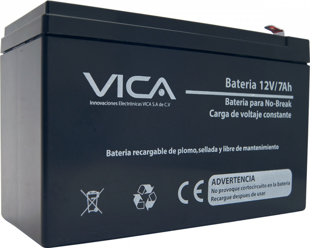 Vica Batería de Reemplazo para No Break VICA 12V-7AH, 12V, 7Ah