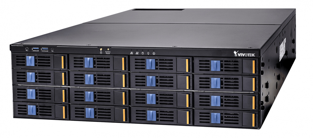 Vivotek DVR de 64 Canales NR9682 para 16 Discos Duros, máx. 10TB, 3U, 2x USB 2.0, 2x RJ-45