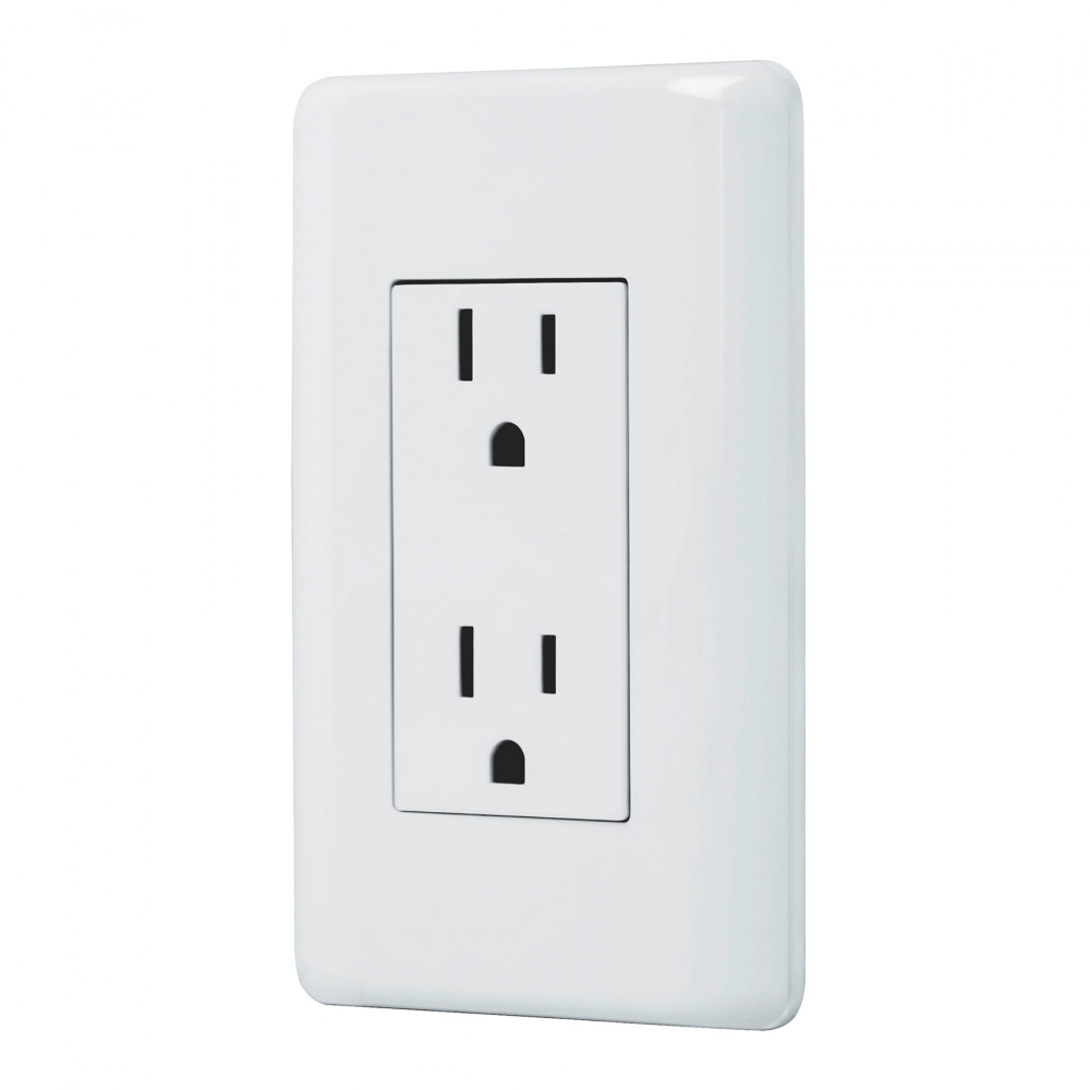 Volteck Tapa para Pared, 2 Contactos + Tierra, Blanco