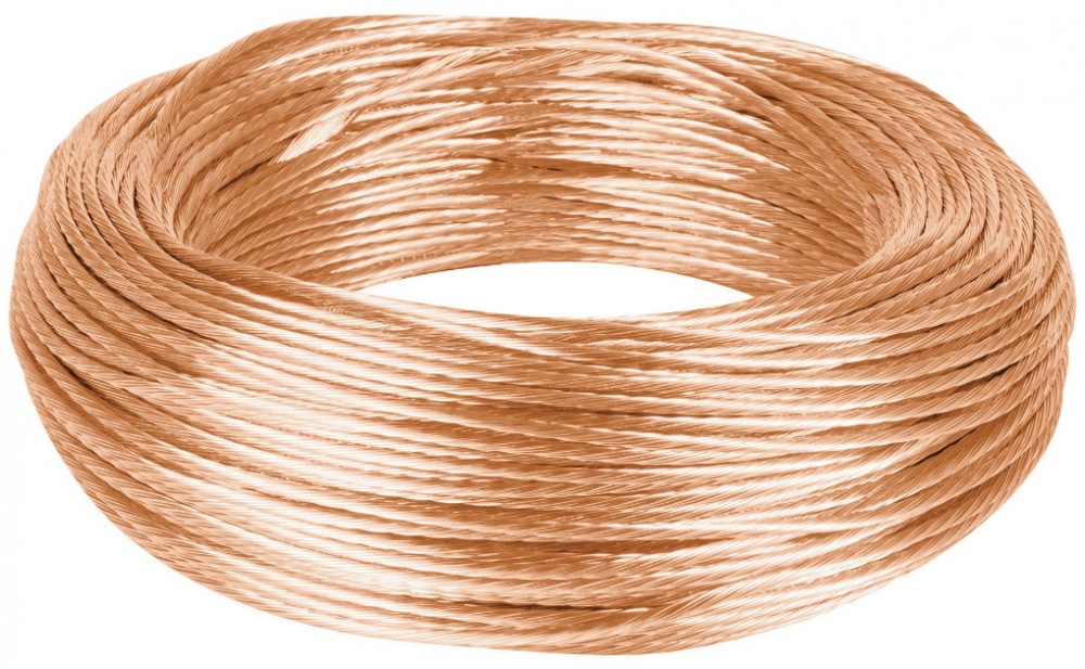 Volteck Cable de Cobre Desnudo, 100 Metros, Cobre