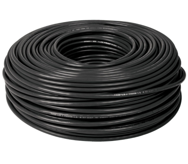 Volteck Bobina de Cable Eléctrico, 12 AWG, 100 Metros, Negro