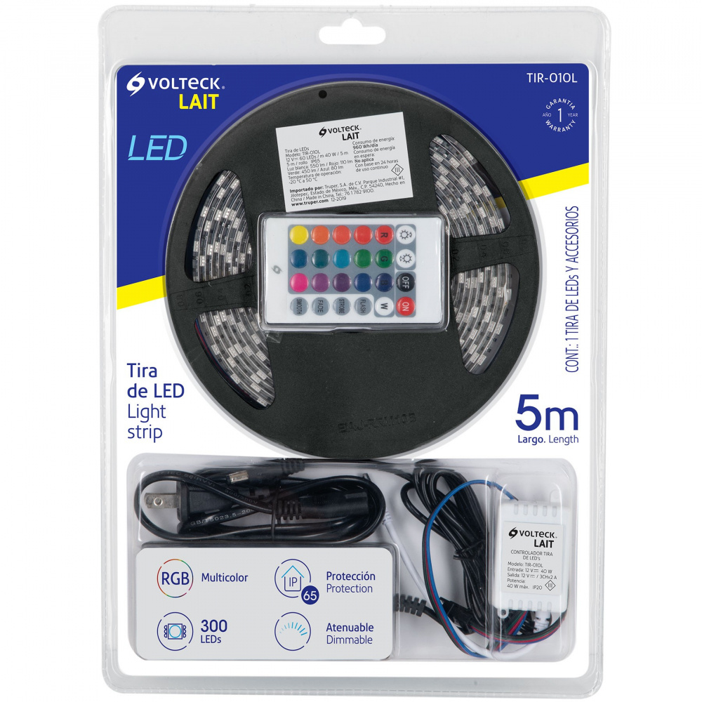 Volteck Tira LED TIR-010L, 5 Metros, Multicolor