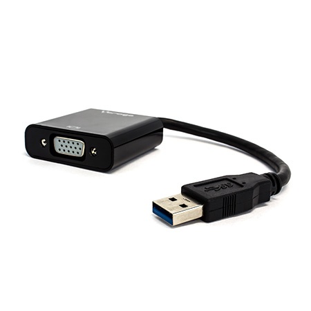 Vorago Adaptador USB 3.0 Macho - VGA Hembra, Negro