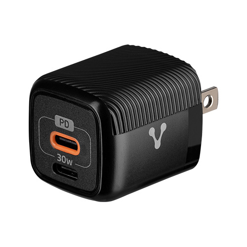 Vorago Cargador de Pared AU-355, 30W, 100 - 240V, 2 x USB-C