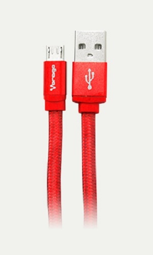Vorago Cable USB 2.0 A Macho - Micro USB B Macho, 1 Metro, Rojo