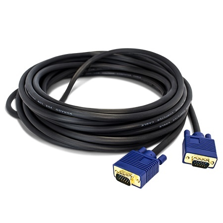 Vorago Cable VGA (D-Sub) Macho - VGA (D-Sub) Macho, 10 Metros, Negro