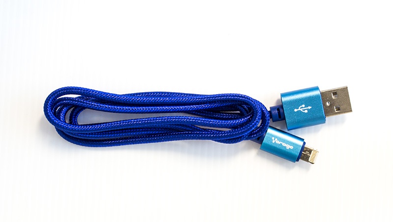 Vorago Cable de Carga Micro USB B/Lightning Macho - USB A Macho, 1 Metro, Azul, para iPod/iPhone/iPad/Android