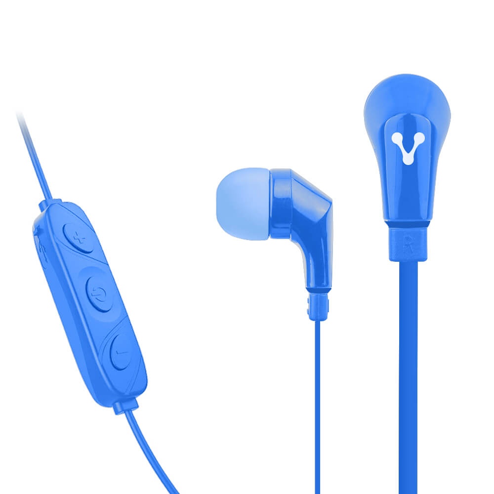 Vorago Audífonos Intrauriculares con Micrófono 103, Inalámbrico, Bluetooth, Azul