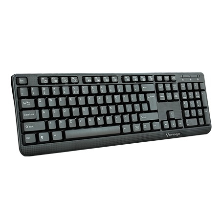 Teclado Vorago Multimedia KB-102, Alámbrico, USB, Negro (Español)