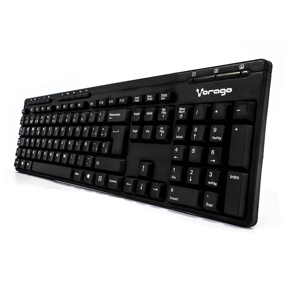 Teclado Vorago KB-202, Alámbrico, USB, Negro (Español)