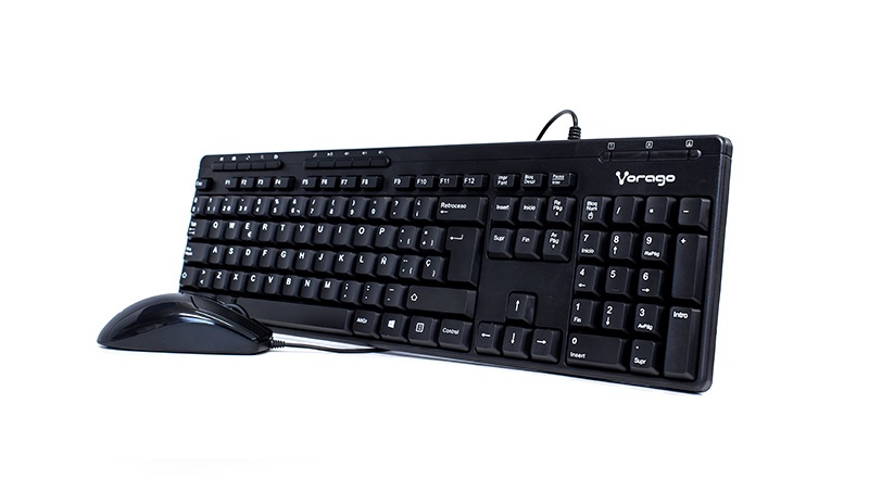 Kit de Teclado Multimedia y Mouse Vorago KM-104, Alámbrico, USB, Negro (Español)