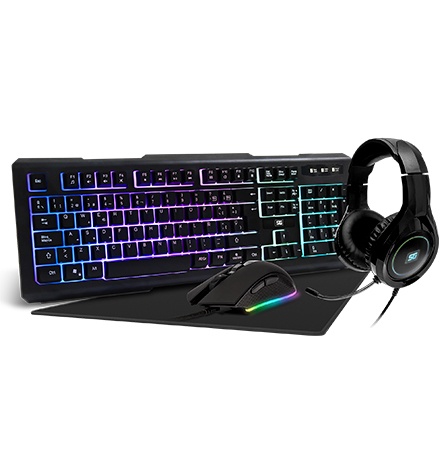 Kit de Teclado y Mouse Vorago KMH-501, Alámbrico, USB, Negro (Español)