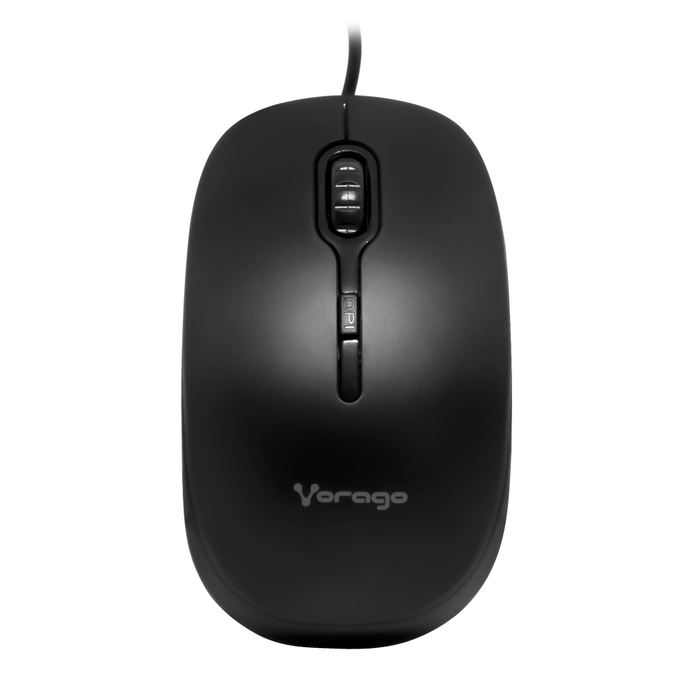 Mouse Vorago Óptico MO-100, Alámbrico, USB, 1000DPI, Negro