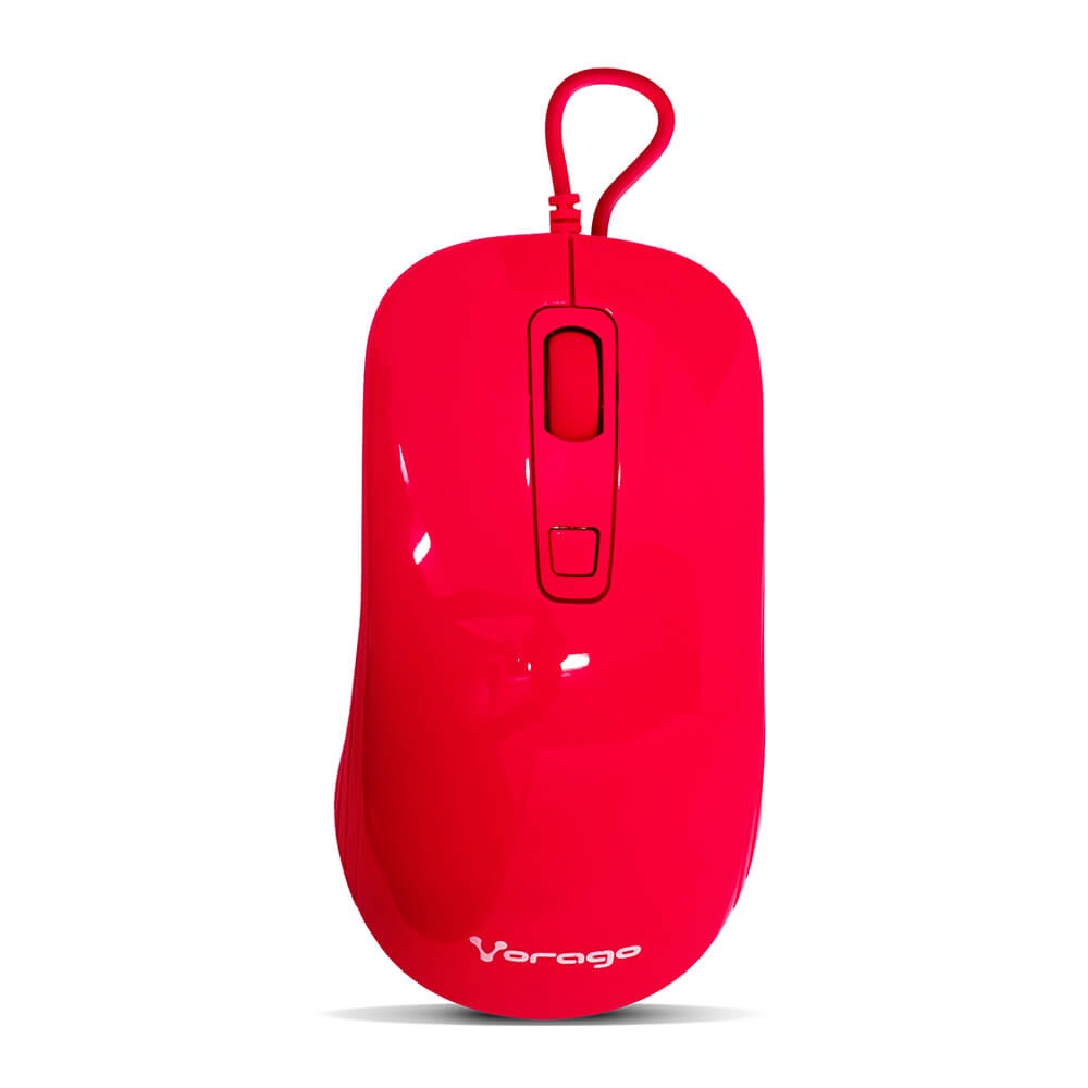 Mouse Ergonómico Vorago Óptico MO-102, Alámbrico, USB, 1600DPI, Rojo