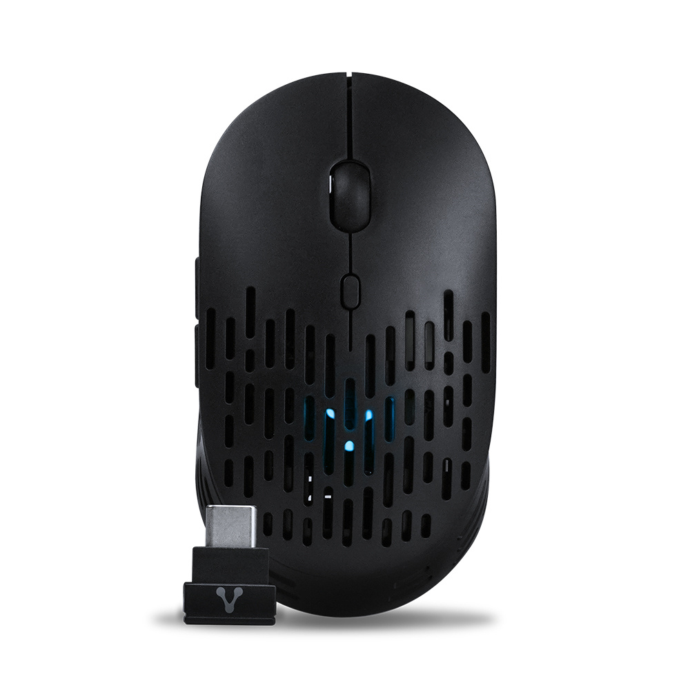 Mouse Vorago Óptico MO-208, Inalámbrico, RF, Bluetooth, 2400DPI, Negro