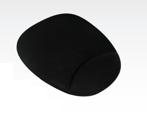 Mousepad Vorago con Descansa Muñecas de Gel, 17.5x22cm, Negro