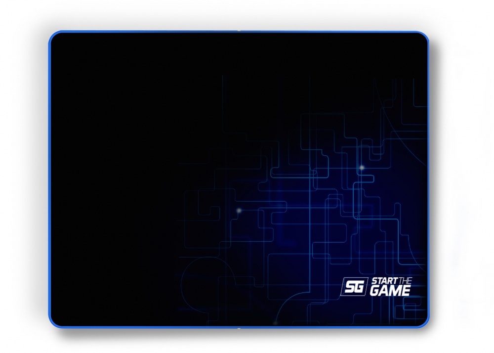 Mousepad Gamer Vorago MPG-200, 35 x 44.4cm, Grosor 3mm, Negro/Azul ― ¡Compra más de $500 en productos de la marca y participa por una Laptop ALPHA PLUS!