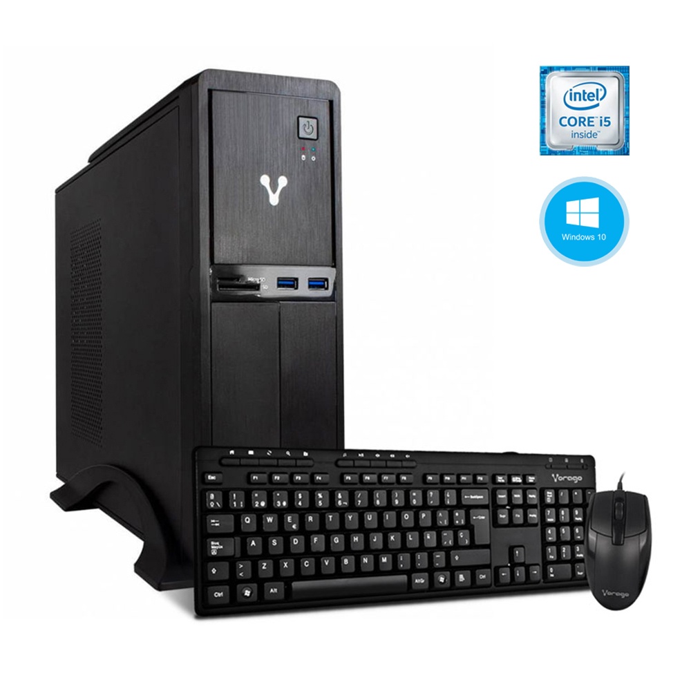 Computadora Vorago SlimBay 4, Intel Core i5-7400 3GHz, 4GB, 1TB, Windows 10 Home 64-bit + Teclado/Mouse