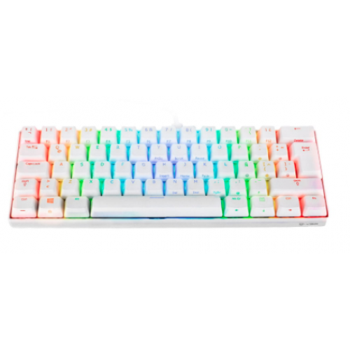 Teclado Gamer VSG Mintaka RGB 60%, Teclado Mecánico, Switch Kailh Red, Alámbrico, Blanco (Español)