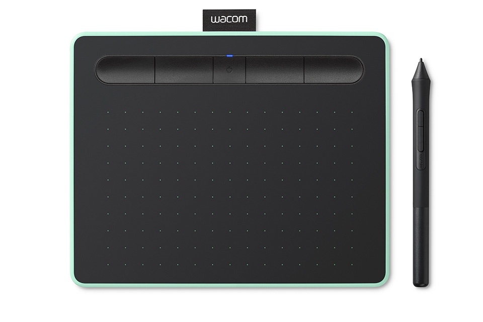 Wacom Tableta Gráfica Intuos S, 152 x 95mm, Inalámbrico/Alámbrico, Bluetooth, USB, Negro/Verde