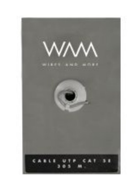 WAM Bobina de Cable Ethernet Cat5e, UTP, 305 Metros