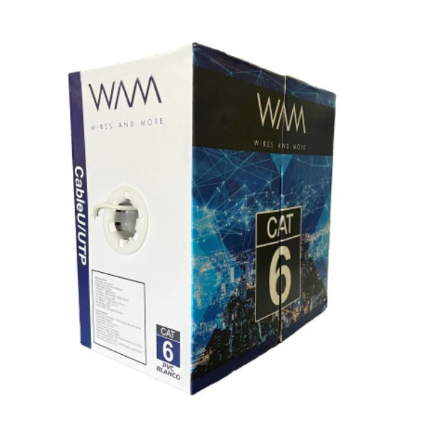 WAM Bobina de Cable Ethernet Cat6, UTP, 305 Metros