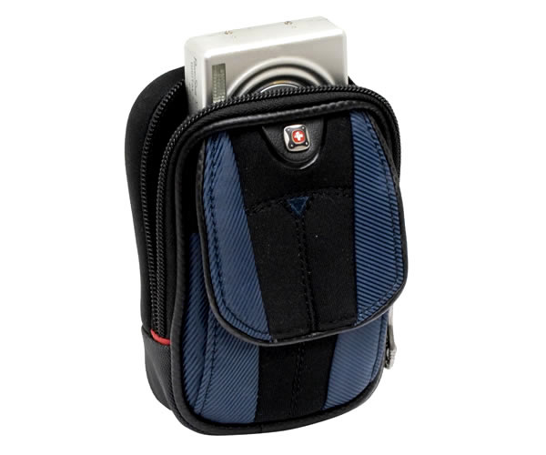 Wenger/SwissGear Estuche Sherpa Grande para Cámara Digital, Negro/Azul