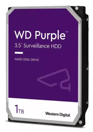 Disco Duro para Videovigilancia Western Digital WD Purple 3.5", 1TB, SATA III, 6 Gbit/s, 5400RPM, 64MB Caché