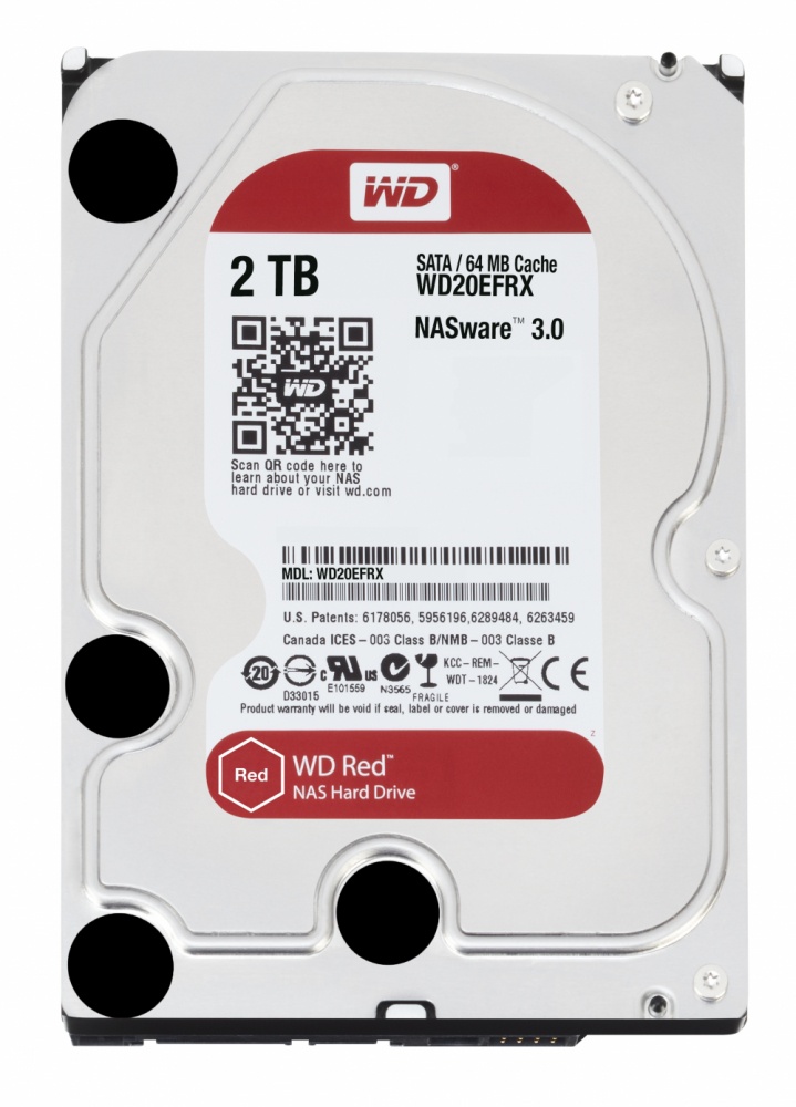 Disco Duro para NAS Western Digital WD Red 3.5'' de 1 a 8 Bahías, 2TB, SATA III, 6 Gbit/s, 64MB Cache