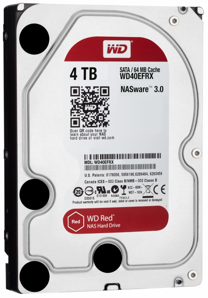 Disco Duro para NAS Western Digital WD Red 3.5'' de 1 a 8 Bahías, 4TB, SATA III, 6 Gbit/s, 64MB Cache