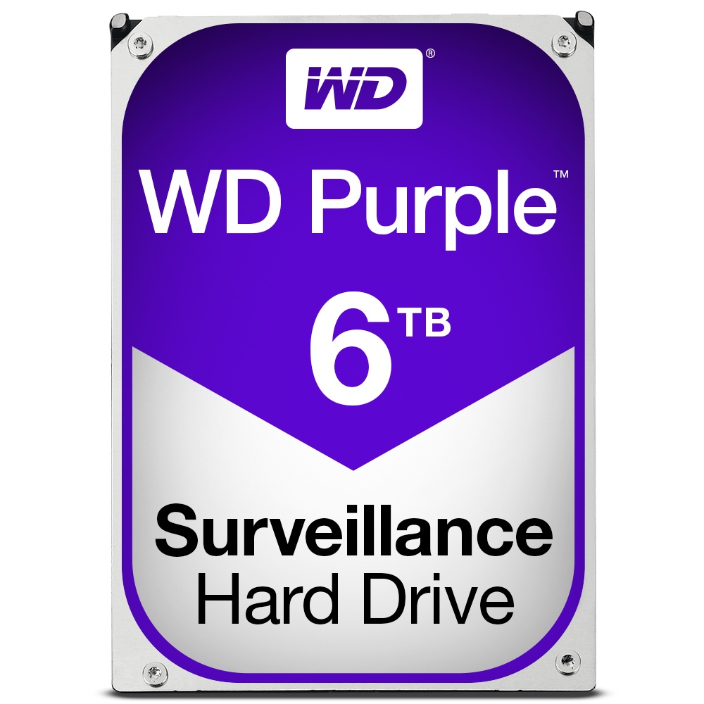 Disco Duro para Videovigilancia Western Digital WD Purple 3.5'', 6TB, SATA III, 6 Gbit/s, 64MB Cache