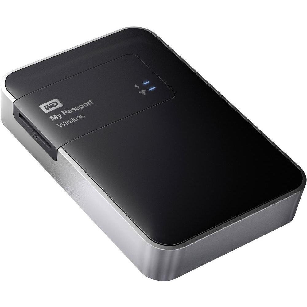 Disco Duro Externo Western Digital WD My Passport Wireless 2.5'', 2TB, USB 3.0, SD, WiFi, Negro/Plata - para Mac/PC