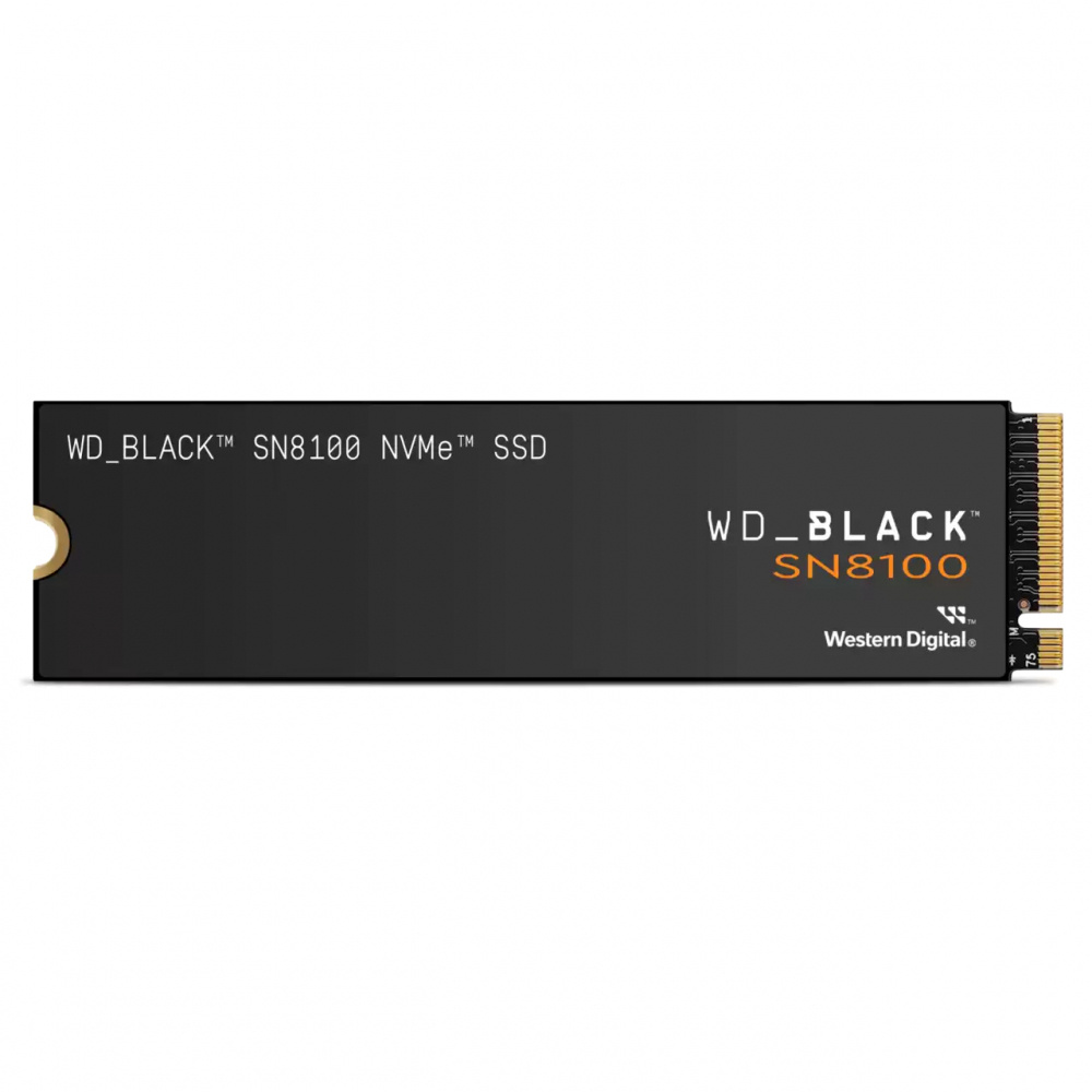 SSD WD WD Black SN8100 NVMe, 1TB, M.2, 11000 MB/s Escritura, 14900 MB/s Lectura, PCI Express 5.0