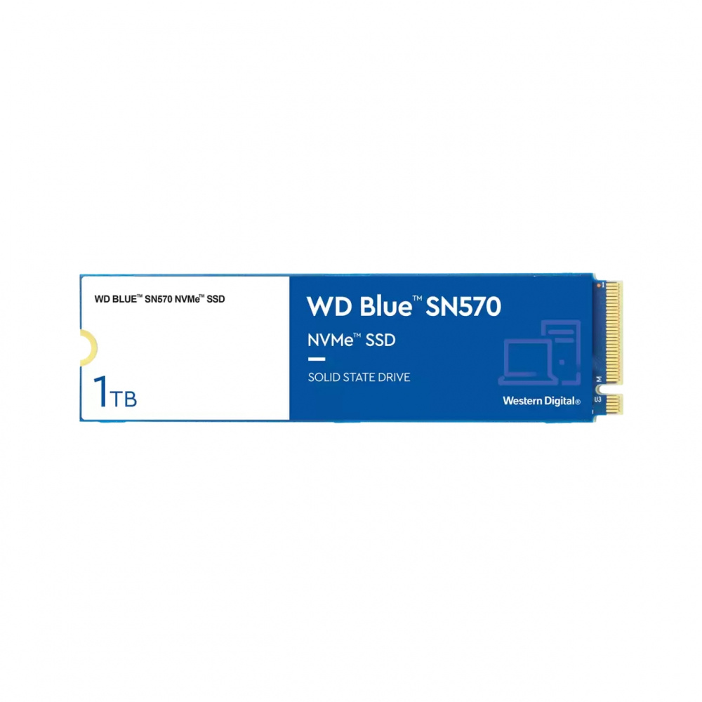 SSD Western Digital WD Blue SN570 NVMe, 1TB, PCI Express 3.0, M.2 ― Incluye Membresía 1 Mes de Adobe Creative Cloud
