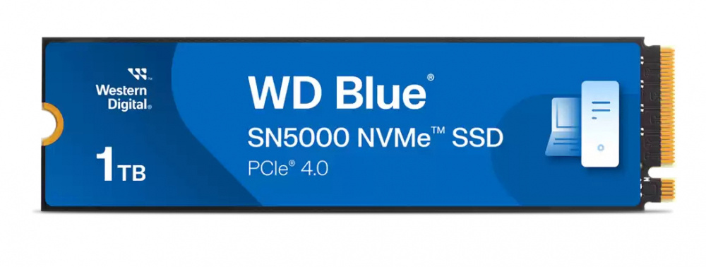 SSD WD Blue SN5000 NVMe, 1TB, M.2, 4000 MB/s Escritura, 5000 MB/s Lectura, PCI Express 4.0