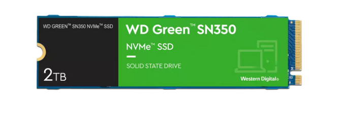 SSD WD SN350 NVMe, 2 TB, M.2, 3000 MB/s Escritura, 3200 MB/s Lectura, PCI Express 3.0