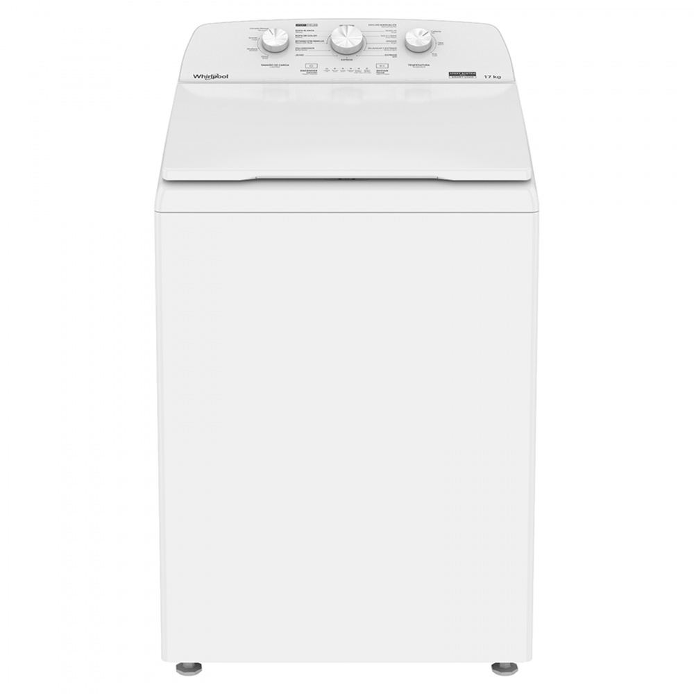 Whirlpool Lavadora de Carga Vertical 8MWTW1713MJQ, 17kg, 12 Programas de Lavado, Blanco