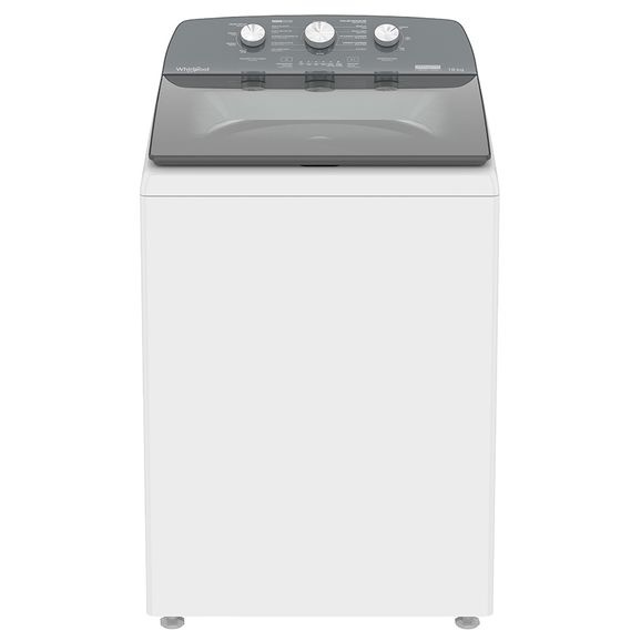 Whirlpool Lavadora de Carga Vertical 8MWTW1823WJM, 18kg, 4 Programas de Lavado, Blanco/Gris