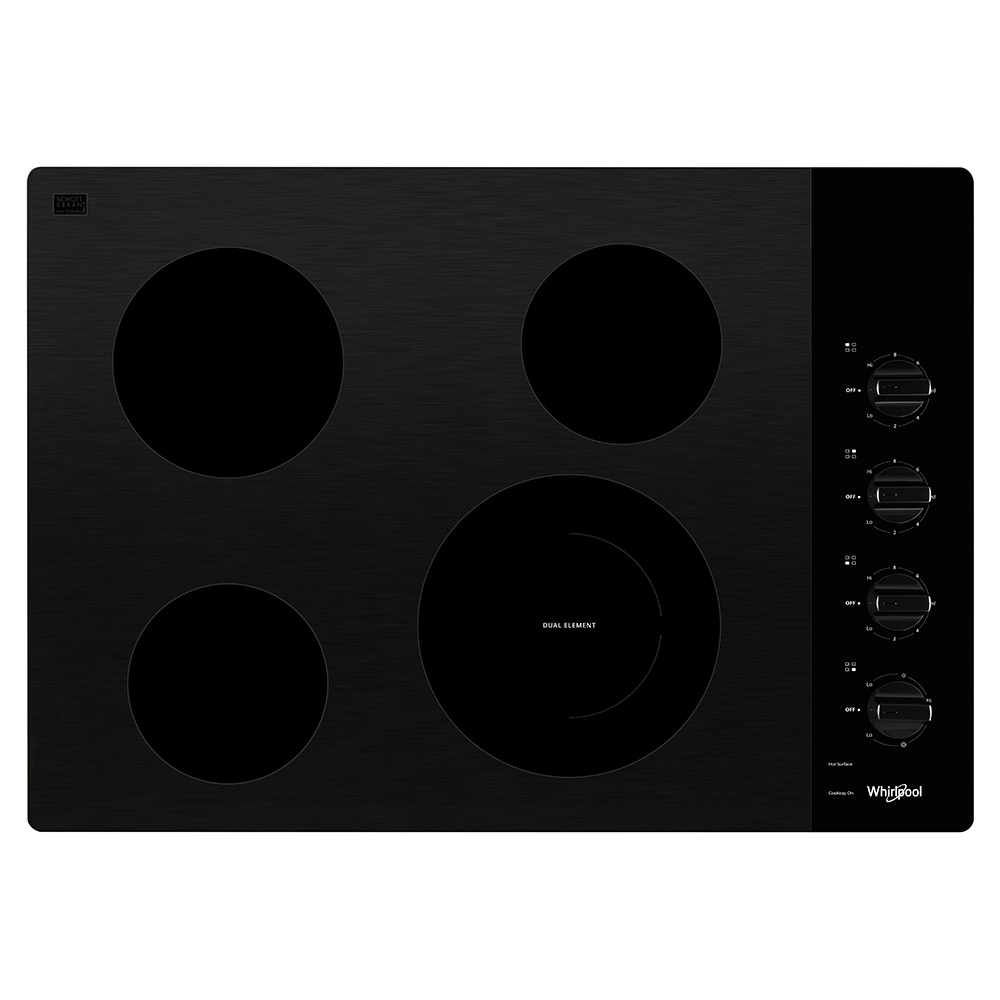 Whirlpool Parrilla Eléctrica WCE55US0HB, 4 Quemadores, Negro