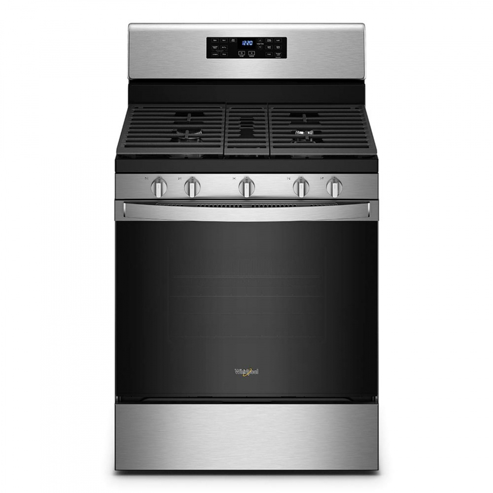 Whirlpool Estufa y Horno de Gas 30" WFG535S0LZ, 5 Quemadores, Acero Inoxidable/Negro