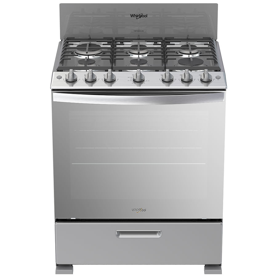 Whirlpool Estufa al Piso de 30'' WFR3400D, 6 Quemadores, Gris