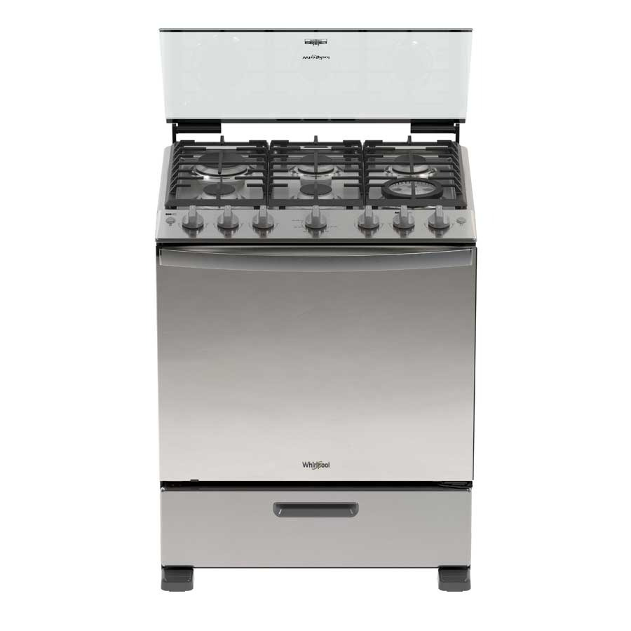 Whirlpool Estufa WFR7250S, 6 Quemadores, Plata